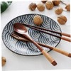 Wooden Cutlery Set Chopsticks Spoon Fork Set Travel Utensils Reusable