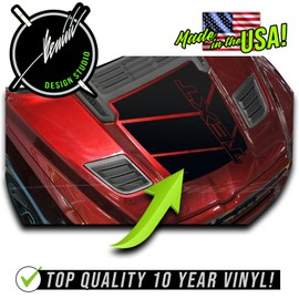BENINI DESIGN STUDIO Hood Blackout Racing Stripe Vinyl Graohics Kit Decal Sticker Compatible with Dodge Ram 1500 2500 3500 Rebel (Matte Black)