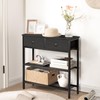HOOBRO 29.5" Narrow Console Table with 2 Fabric Drawers, Small