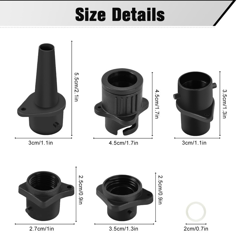 Sup Valve Adapter, Inflatable Adapter, Pump Adapter with 4 Gas