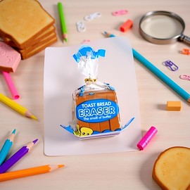 Toast Bread Eraser Stationery Bread Shape Pencil Eraser Sketching Tools Drafting, Bread Eraser Cartoon Cute Pencil Eraser Supply for Kid Painters Artists