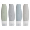 Empty Dispenser Bottle Silicone Refillable Container Shampoo Body Wash Travel