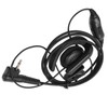 Walkie Talkie Headset Intercom 2 Way Radio Black Earphones Universal