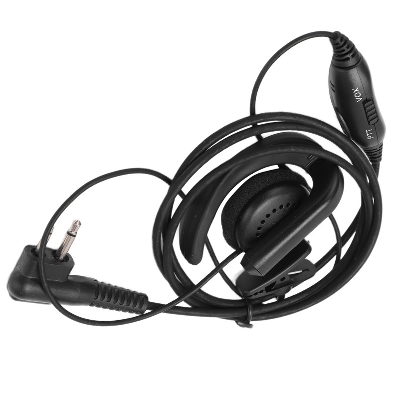 Walkie Talkie Headset Intercom 2 Way Radio Black Earphones Universal