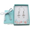 Cross Charm Women's Earrings in Silver Toned Metal | Handcrafted