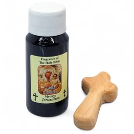 Anointing Oil | Nard, Musk, or Olive | Pocket Cross | Made in Jerusalem and Bethlehem | Holy Spiritual Comfort and Protection for Personal or Church Use (Musk)