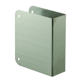 Prime-Line MP9492 Deadlock Blank Door Guard, 1-3/4 in. x 4-1/2 in, Stainless Steel, Pack of 1, Gray