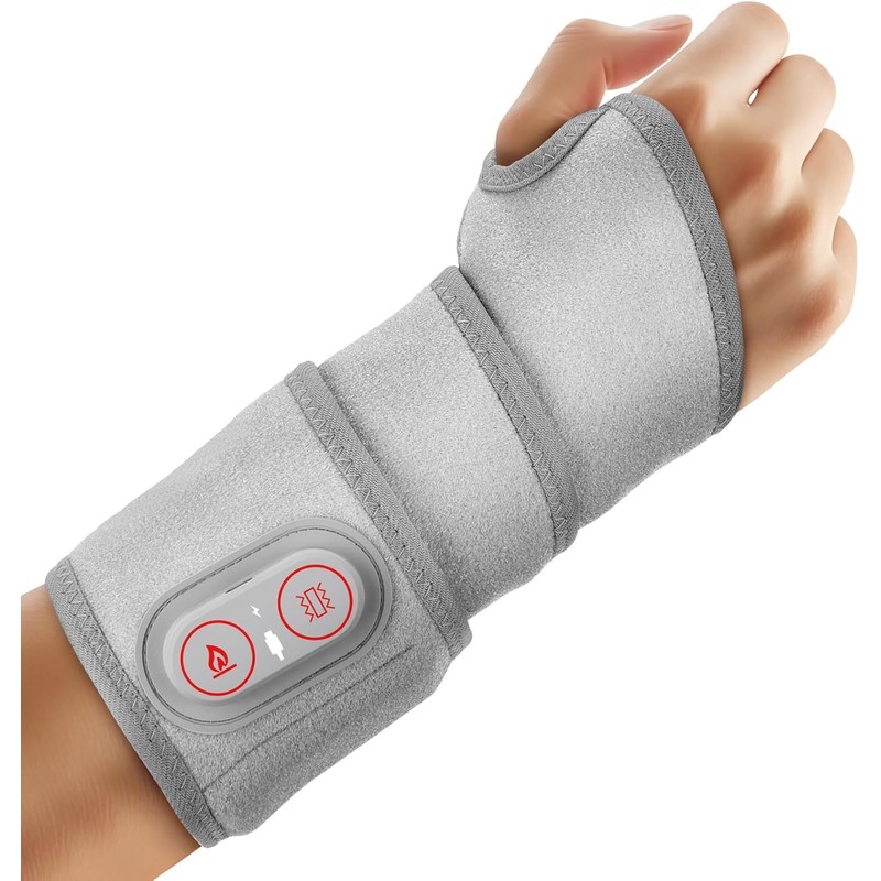 Cordless Wrist Heating Pad with Red Light for Carpal Tunnel