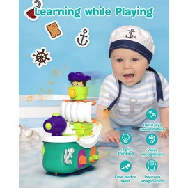 auby Magic Discovery Sea Rover Sensory Music, Birthday Gifts, Preschool Toy for Children Aged 12 13 14 15 Months, FR461552