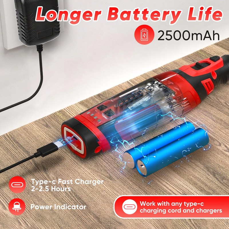 SHALL 8V Cordless Rotary Tool Kit, Lightweight 2.5 Ah Battery