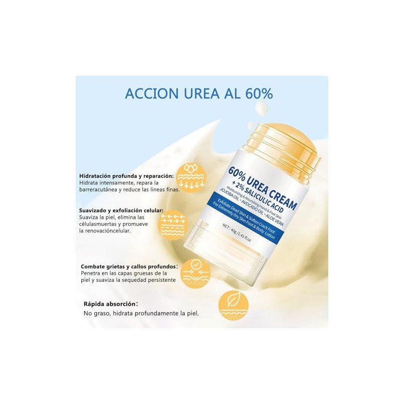 Crema Hidratante para Pies con Urea 60, 40g