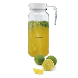 VB VIN BOUQUET FIA 1298 Caraffa rettangolare in acrilico da 1000 ml con coperchio, leggera e resistente, ideale per acqua, succhi e bevande fredde.