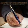 BEILUNER Luxury Gel Pen with 24K Gold Electroplating Finish, Blue
