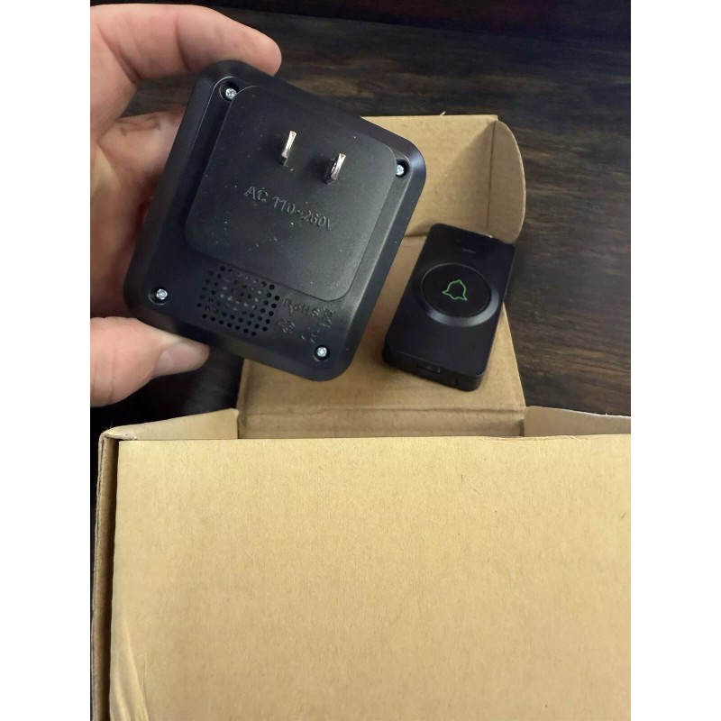 AVANTEK Wireless Door Bell, AVANTEK Mini Waterpoof Doorbell Chime Black
