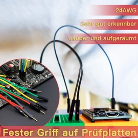 Breadboard Jumper Dupont Wire Cable Male to Female Jumper for Arduino Breadboard Dupont Wire Jump Leads (Red, Black, White, Yellow, Green, 20 Each)
