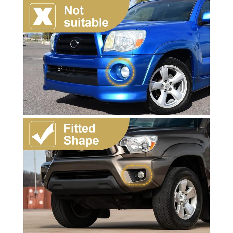 TBHOO - Luces antiniebla LED para Toyota Tacoma DRL ámbar