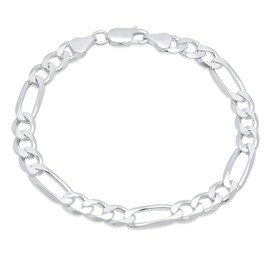Treasure Bay Mens Solid 925 Sterling Silver Chain Bracelet Available in 19.5cm and 22cm (21)