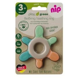 NIP Baby Teether Chilling Toy Multicolour Teether Teether with Various Hardness Levels BPA Free Sustainable Promotes Play and Touch Senses from 3 Months