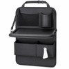 Foldable Leather Car Seat Back Organizer With Table for Rear-Seat