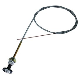 Stens 290-130 Throttle Control Cable, Toro: 102119, 8105, 53-1/2 Inner Wire Length, 47-1/4 Conduit Length, 9/16 Mounting Holes Silver