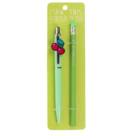 Stands Out, Supplying Outstanding Gifts Cherries Pen and Pencil Set Kids Charm Topper School Stationary Kits Gift