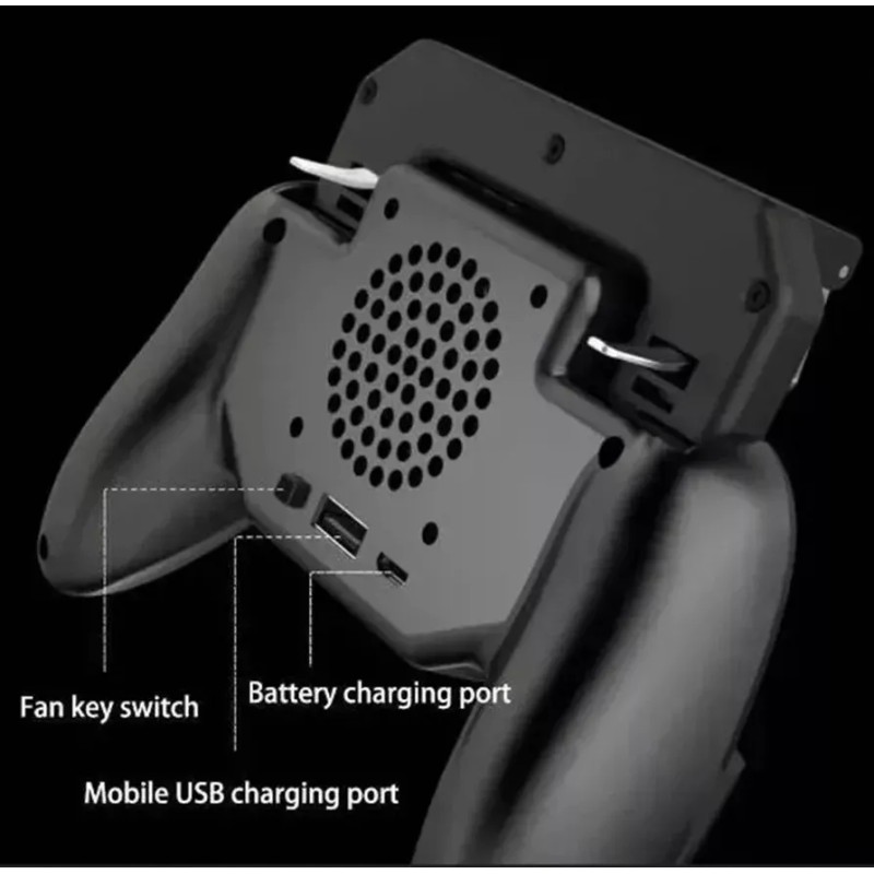 Maíz 4x3 Gamepad Gatillos Ventilador Recargable Control Celular