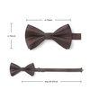 HISDERN Bow Tie Pre-Tied Men's Bow Tie with Pocket Square