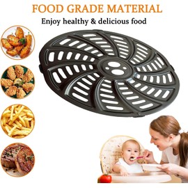 Rhsaae 6QT Air Fryer Crisping Tray for Gourmia GAF698/GAF686 Air Fryers, Upgraded Nonstick Air Fryer Grill Pan, Crisper Plate Tray Rack Shelf Grate Grid for Gourmia 6QT Air Fryer, Dishwasher Safe