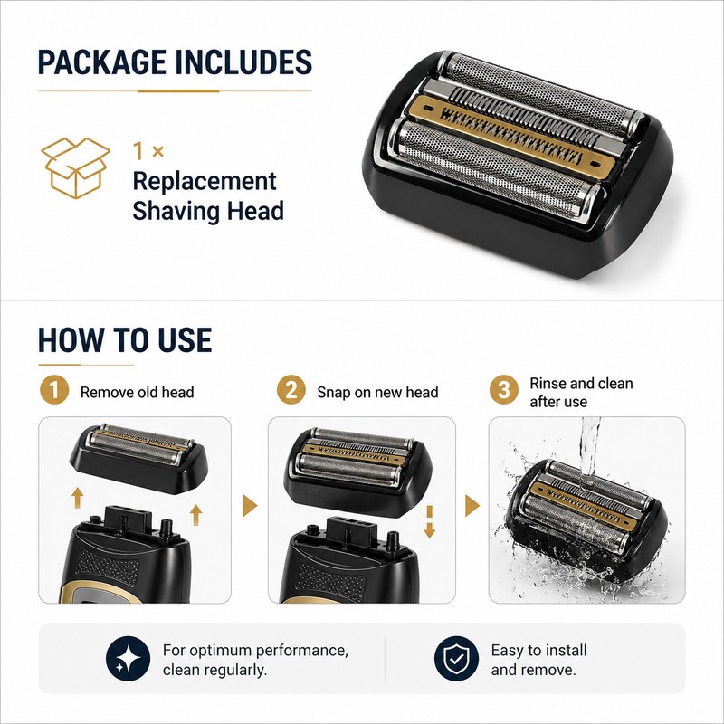 92B Replacement Shaver Head for Series 9 Razors – Stainless