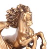 Baoblaze Standing Running Two Horses Statue Feng Shui Two Galloping
