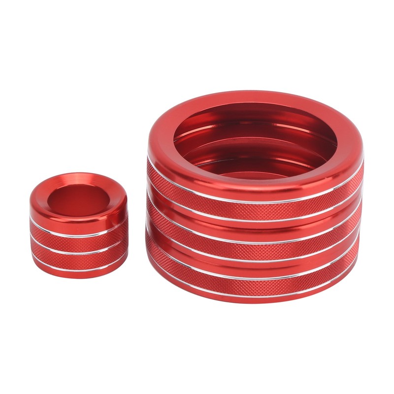 4Pcs A/C Knob Ring Trim Volume Adjuster Decor Fit for