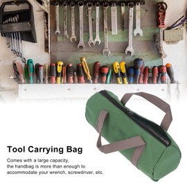 Tool Bag, Heavy Duty Canvas Tool Bag, Portable Handbag, Wide Mouth Tool Bag for Pliers, Nails, Screwdrivers, Tool Bag, Dry Box, (L 45cm)