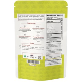 Indus Farms Superfoods 100% Pure Freeze-Dried Sugarcane Juice Powder – No Additives, Single Ingredient, Non-GMO, Vegan, Natural Sweetener for Drinks & Recipes 1 LB (1 LB)