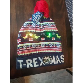 Unbranded LED Christmas Hat, Light up T-Rexmas Beanie Unisex Brand NEW