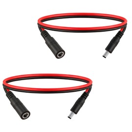 1.6ft DC Power Extension Cable 5.5mm x 2.5mm 5525 Connector 14AWG Male to Female Connection Cable for LED Strip Lights Surveillance Camera Solar Panel Outdoor Power Supply Router 2 pcs