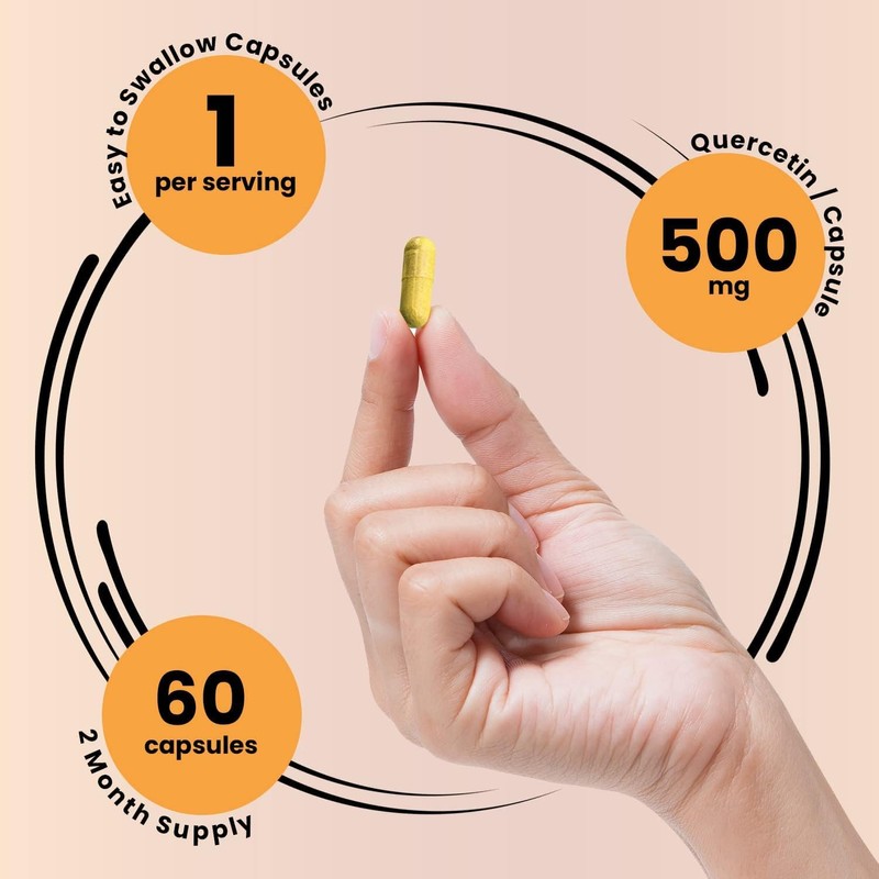 Genex Formulas Quercetin 500mg -60 Capsules for 60 Day Supply