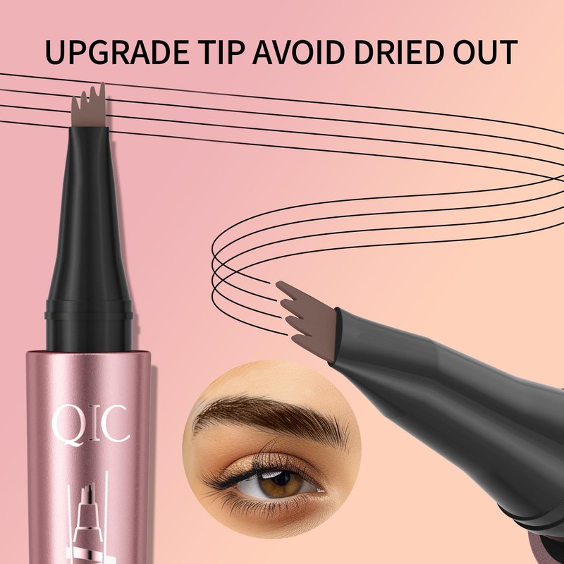 2024 New Magic Eyebrow Pencil with 4 Micro-Fork Tip Long-lasting