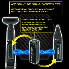 MANGROOMER - INTELLIMAX PRO Battery – New Rechargeable and Swappable INTELLIMAX PRO BATTERY for use in any and all new INTELLIMAX PRO by MANGROOMER products!
