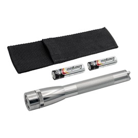 Mag-Lite NEW Mini Maglite Pro LED 2 AA Holster Pack Silver Mag 332 Lumen 2 Power Settings