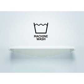 Machine Wash Laundry Sign Vinyl Wall Decal for Home - Bleach Dirty Suds Fold Sort Bubbles Cute Wall Décor Bedroom Living Room Entry - Removable High Tact - Size: 20 in x 40 in
