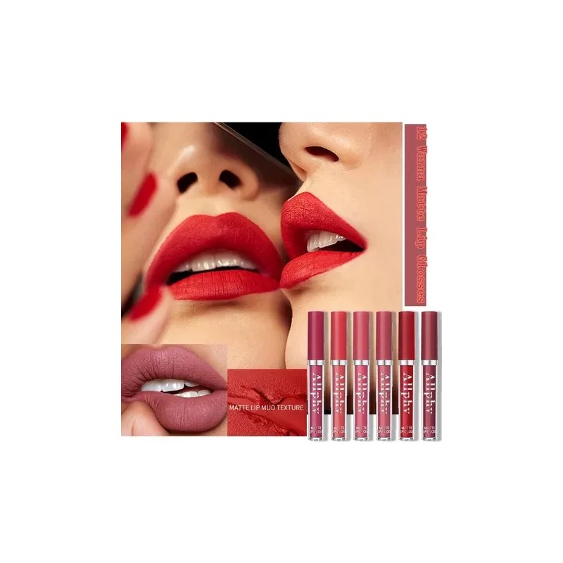 Set de 6 labiales Handaiyan Z Lápiz Labial color rosa