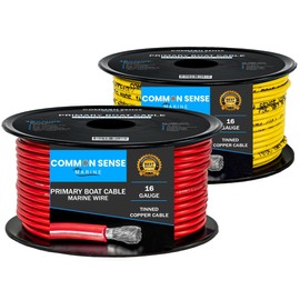 16 AWG UL 1426 (The Real Thing) Marine Wire - Tinned Copper Primary Boat Cable - 60 Feet Red
