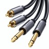 RCA 6.35mm Converter Cable 1.5M to SOOMFON 6.35mm Male to