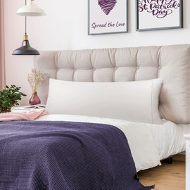 PiccoCasa Body Pillow Cover Super Soft Cotton Bolster Pillow Covers for Full Body Pillow, 1 Body Pillow Case with Zipper Closure for Adults 20"x54"/ 4.6ft Isabelline