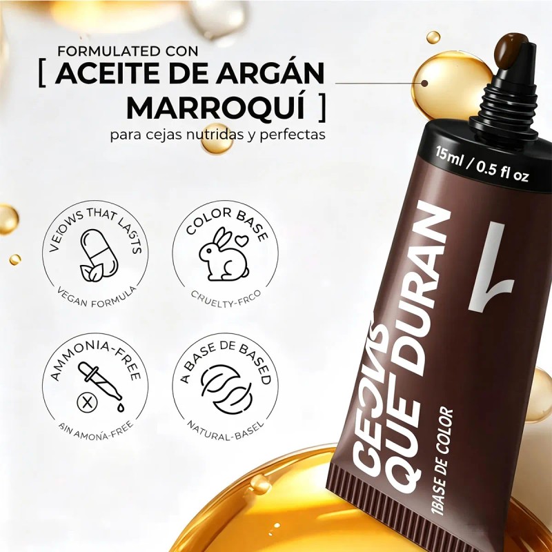 Set Tinte Pigmento Orgánico Permanente Para Cejas Y Pestañas