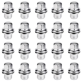 Bohaner 20Pcs M14x1.5 Wheel Nuts 22mm Hex Alloy Wheel Nuts Chrome Closed End M14x1.5 Lug Nuts with Floating Captive Washers LR068126 RRD500290 for Range Rover Sport Discovery 3&4 Range Rover L322