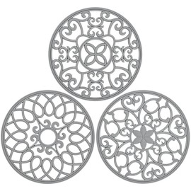 SMARTAKE 3 Set Silicone Trivet Mats, Multi-Use Carved Trivet Mat, Insulated Non-Slip Durable Kitchen Mats, Flexible Modern Kitchen Table Mat, for Hot Dishes, Pots, Dining Countertop, Grey