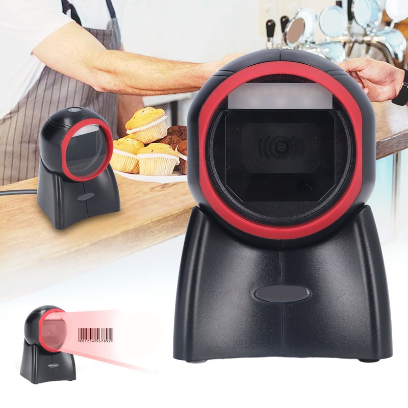 Desktop Barcode Scanner 1D 2D Omnidirectional Hands Free USB Wired