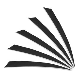 PATIKIL Arrows Vanes 5 Inch, 25 Pack Left Wing Arrow Feather Turkey Fletching Archery Accessories for DIY Target Shooting Hunting, Black