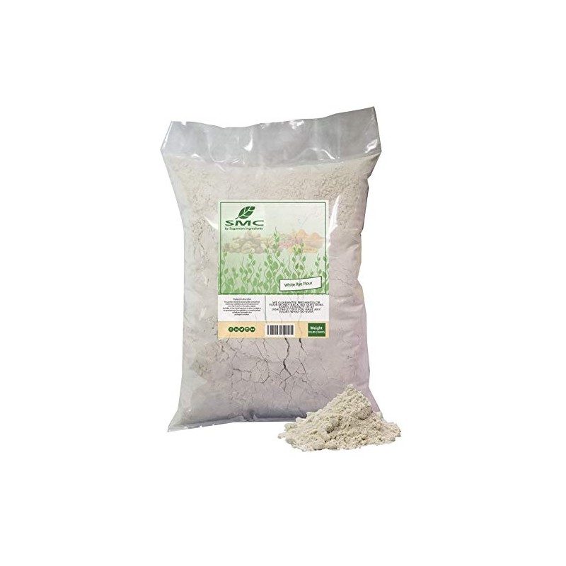 NatureJam White Rye Flour 10 Pounds Bulk Bag